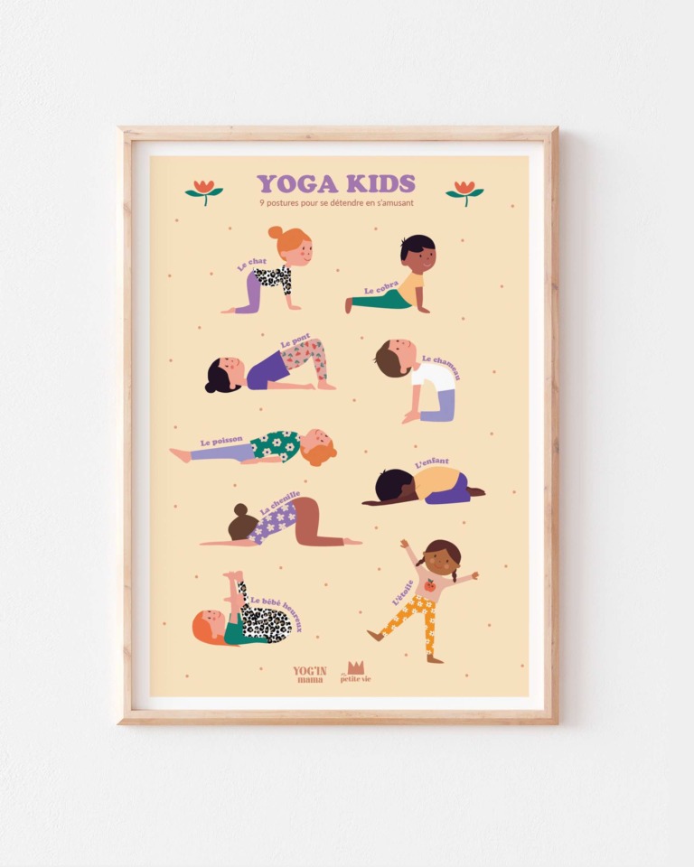 Grande affiche pédagogique Yoga kids