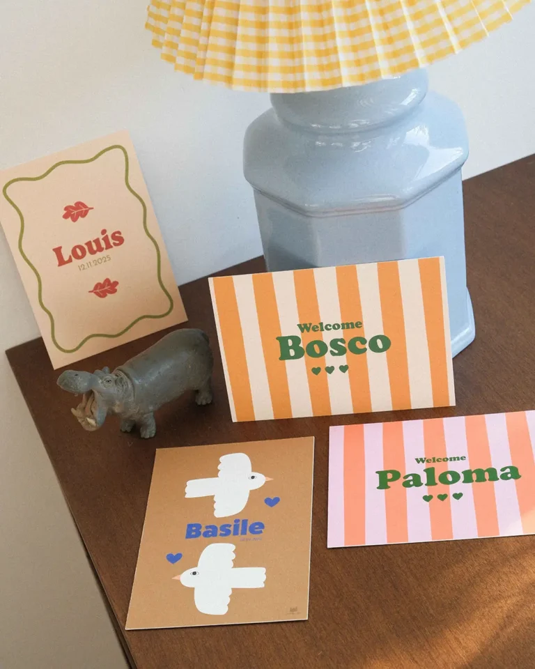 faire-part illustrés pour bébé, annoncer naissance