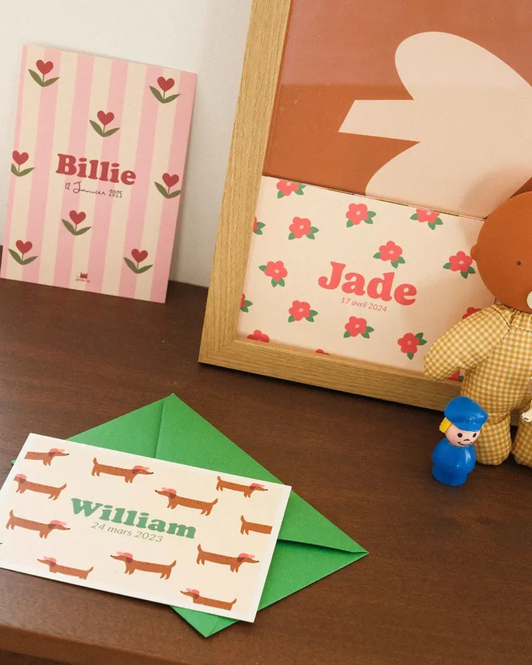 faire-part illustrés pour bébé, annoncer naissance