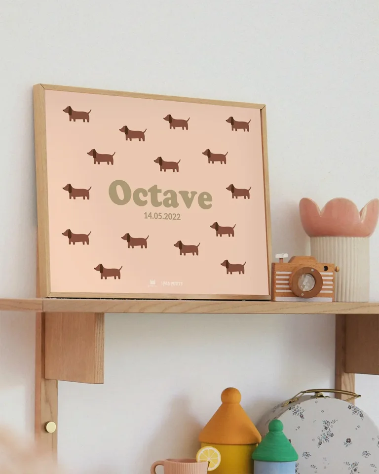 affiche personnalisable les chiens- décoration murale ma petite vie