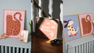 affiches chiens et chats colorées et illustrées