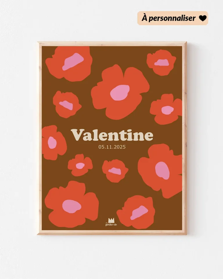 Affiche de naissance pour les enfants à personnaliser