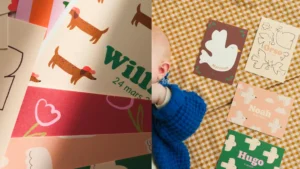 faire part bébé colorés et illustrés avec motifs originaux